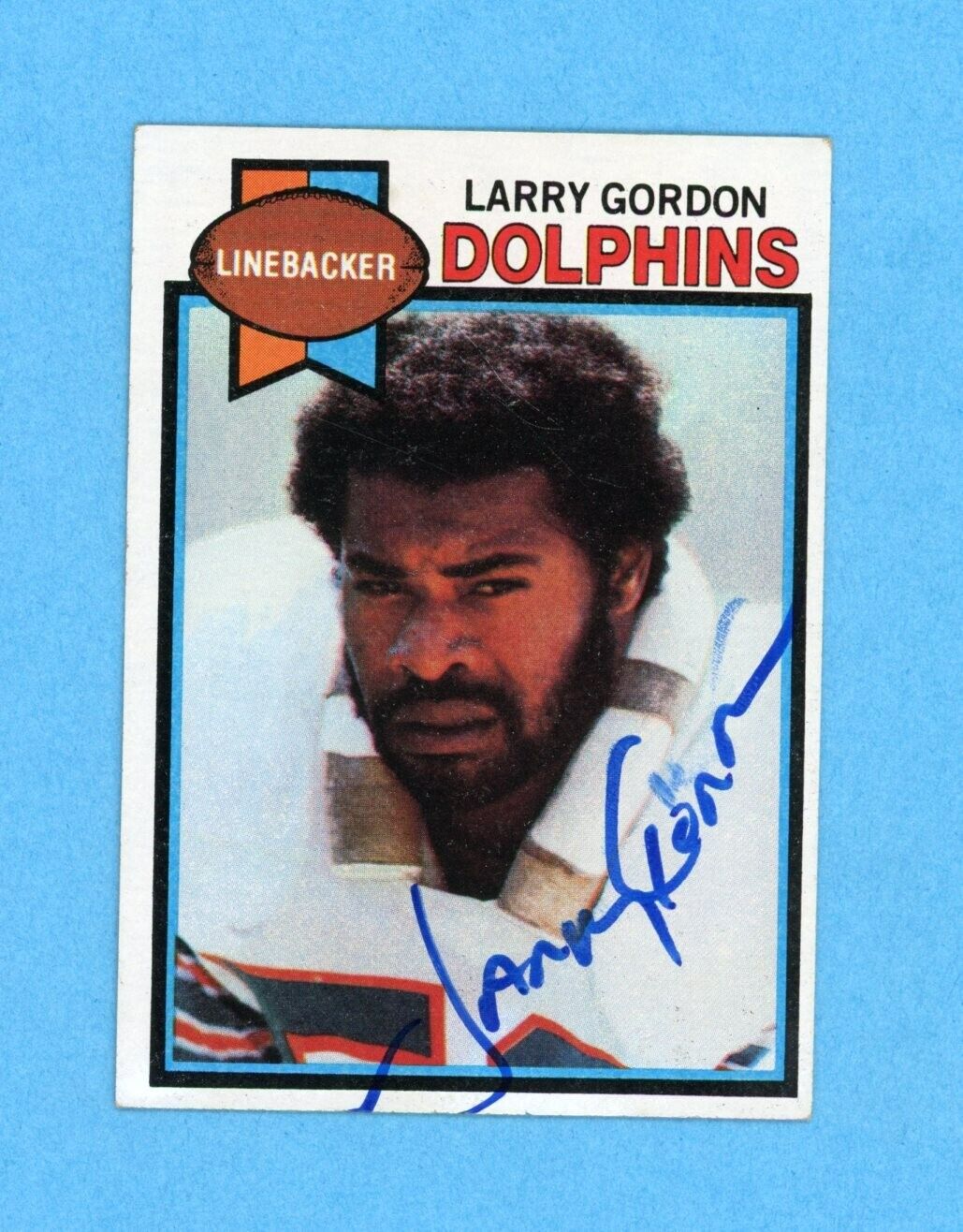 Larry Gordon Miami Dolphins 1979 Topps #466 Autographed Football Card