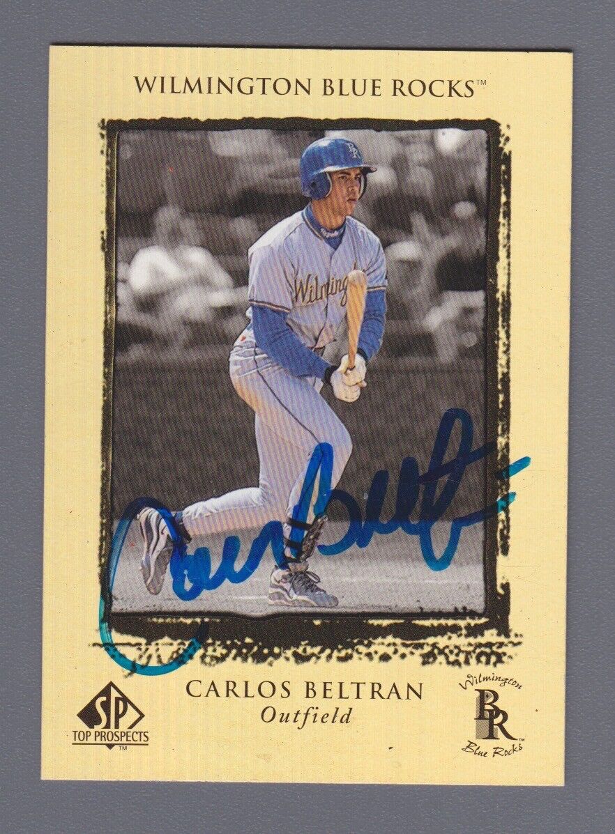 Carlos Beltran Signed 1999 Upper Deck Top Prospect Card #15 Auto w B&E Hologram