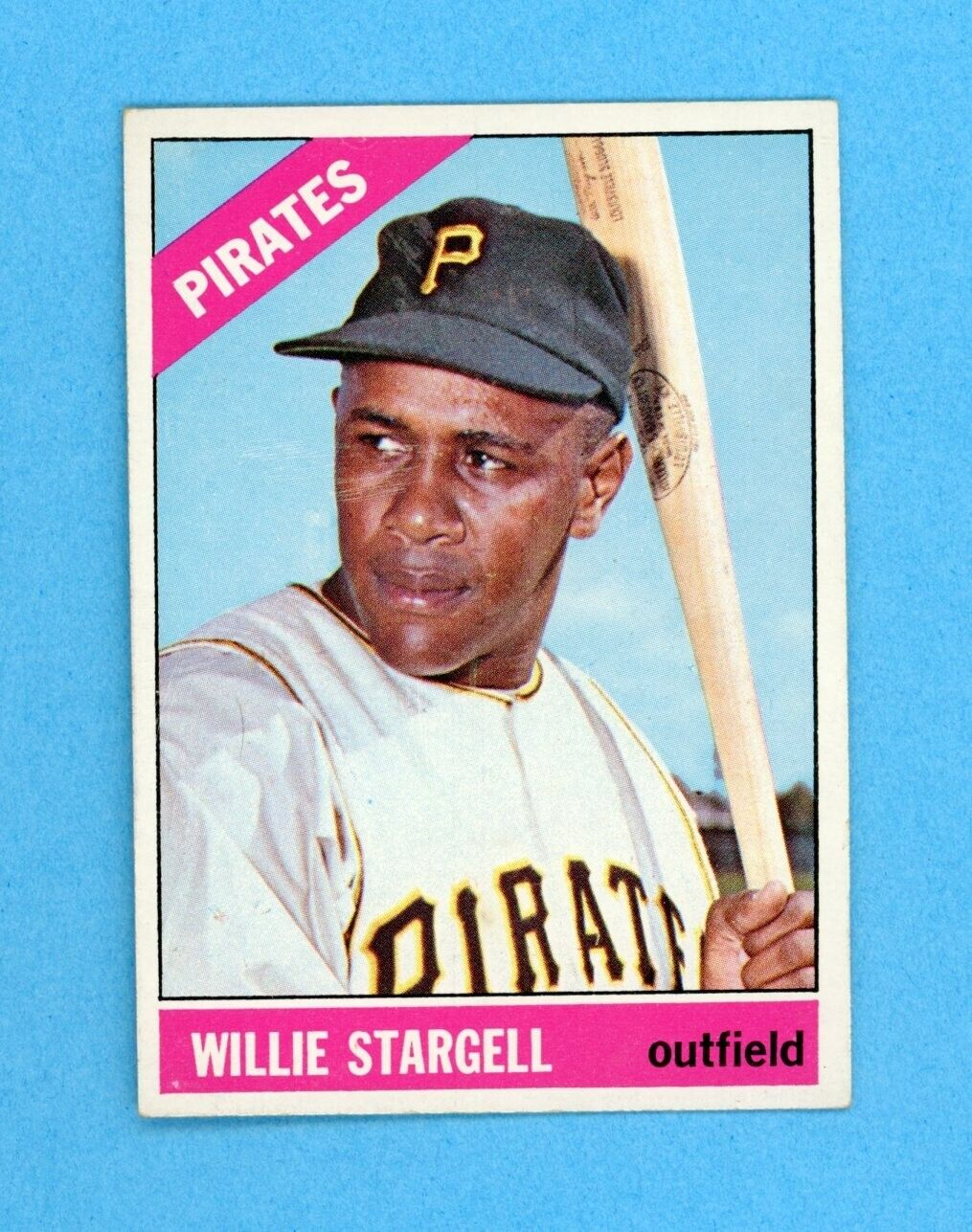 1966 Topps #255 Willie Stargell Pittsburgh Pirates Baseball Card E+ - E/M ap scr