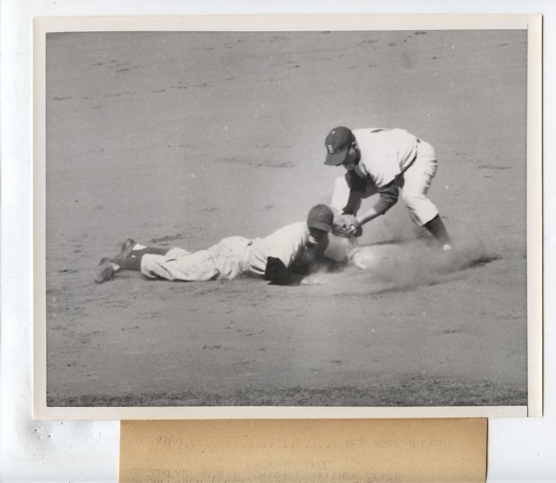 Original 1954 Pee Wee Reese Brooklyn Dodgers Wire Photo