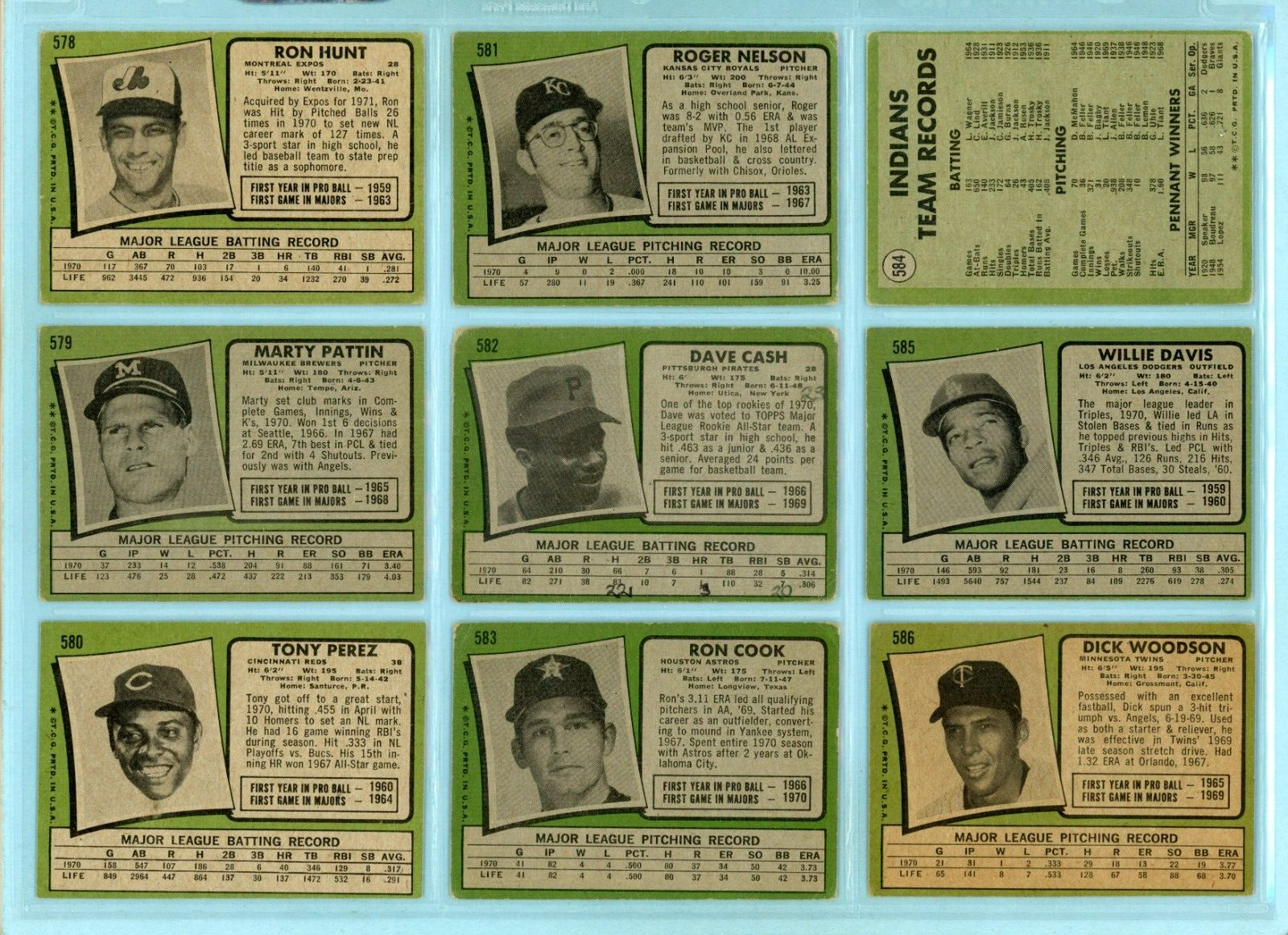 1971 Topps Complete 5th Series #524 thru #643 Semi-High Number Baseball Cards