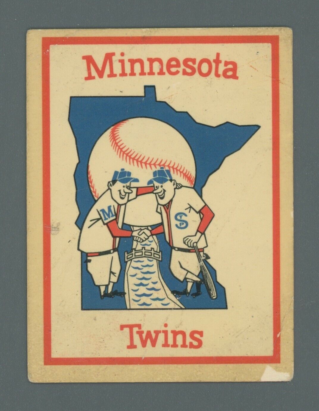 1960 - 62 Fleer Team Logo Decal Minnesota Twins Baseball Card