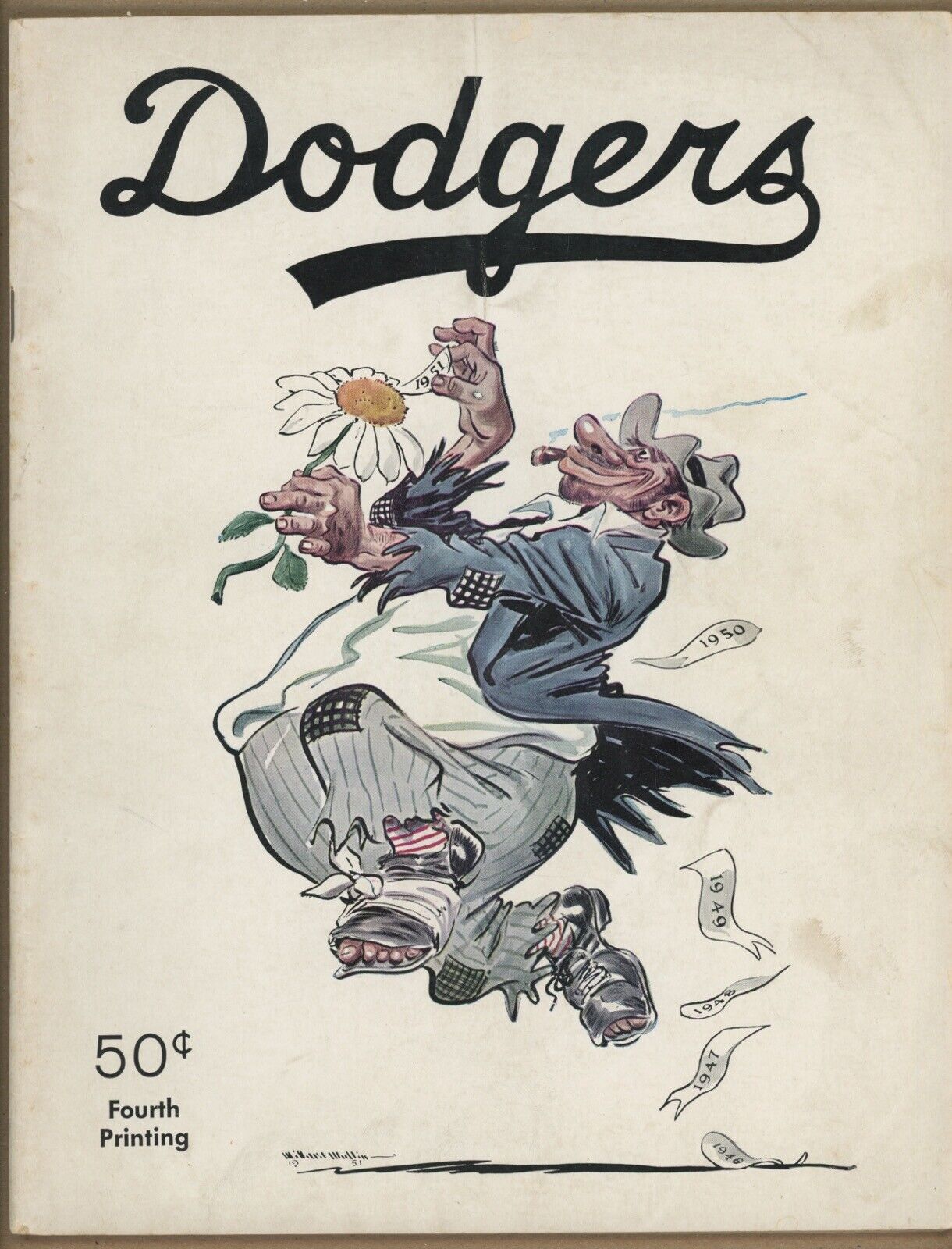 1951 Brooklyn Dodgers Yearbook • 4th Printing