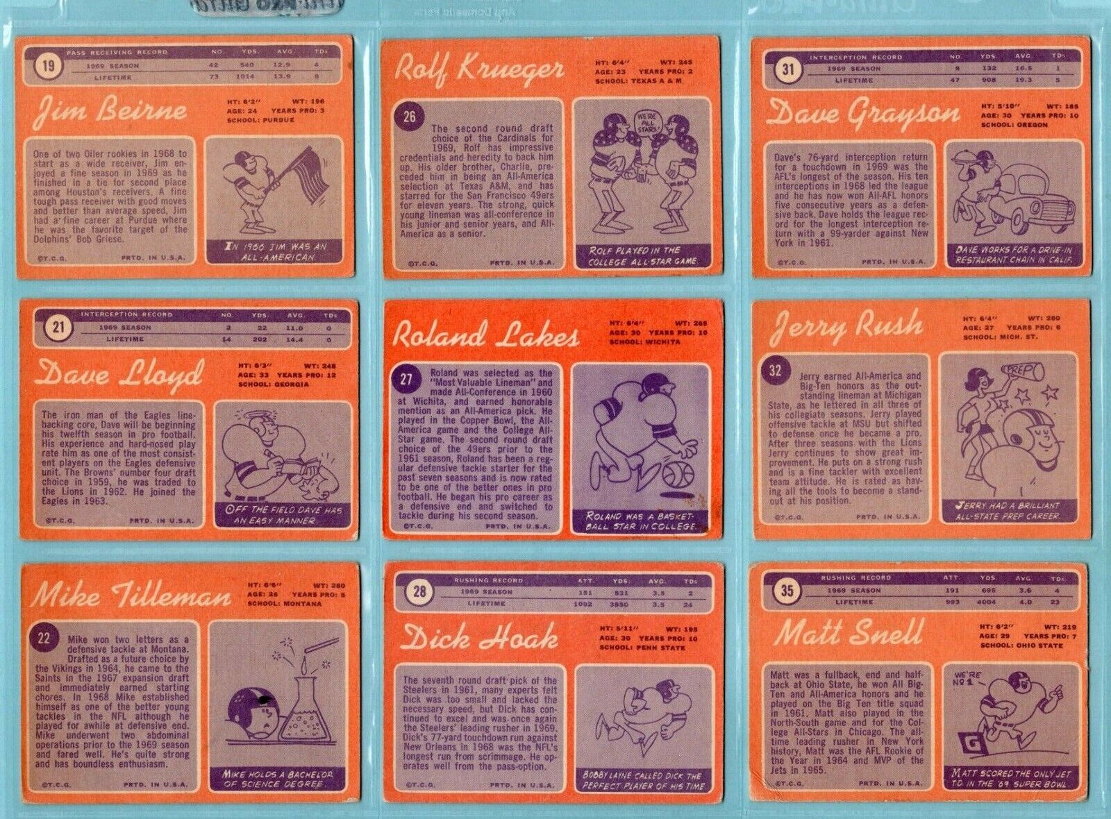 1970 Topps Starter Set Lot of 94 Different Football Cards Low Grade