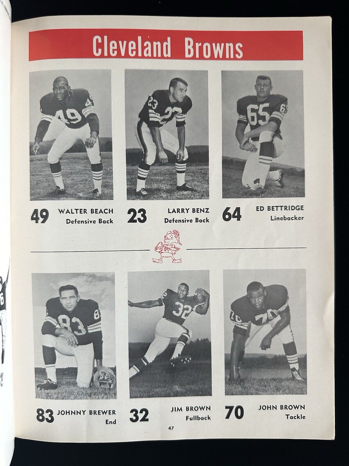 December 27, 1964 NFL Championship Football Program Colts @ Browns w/ Jim Brown