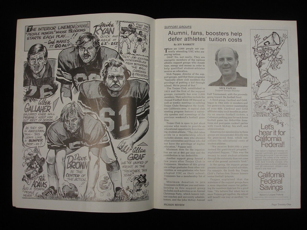 September 30, 1972 Pigskin Review Michigan State University @ USC