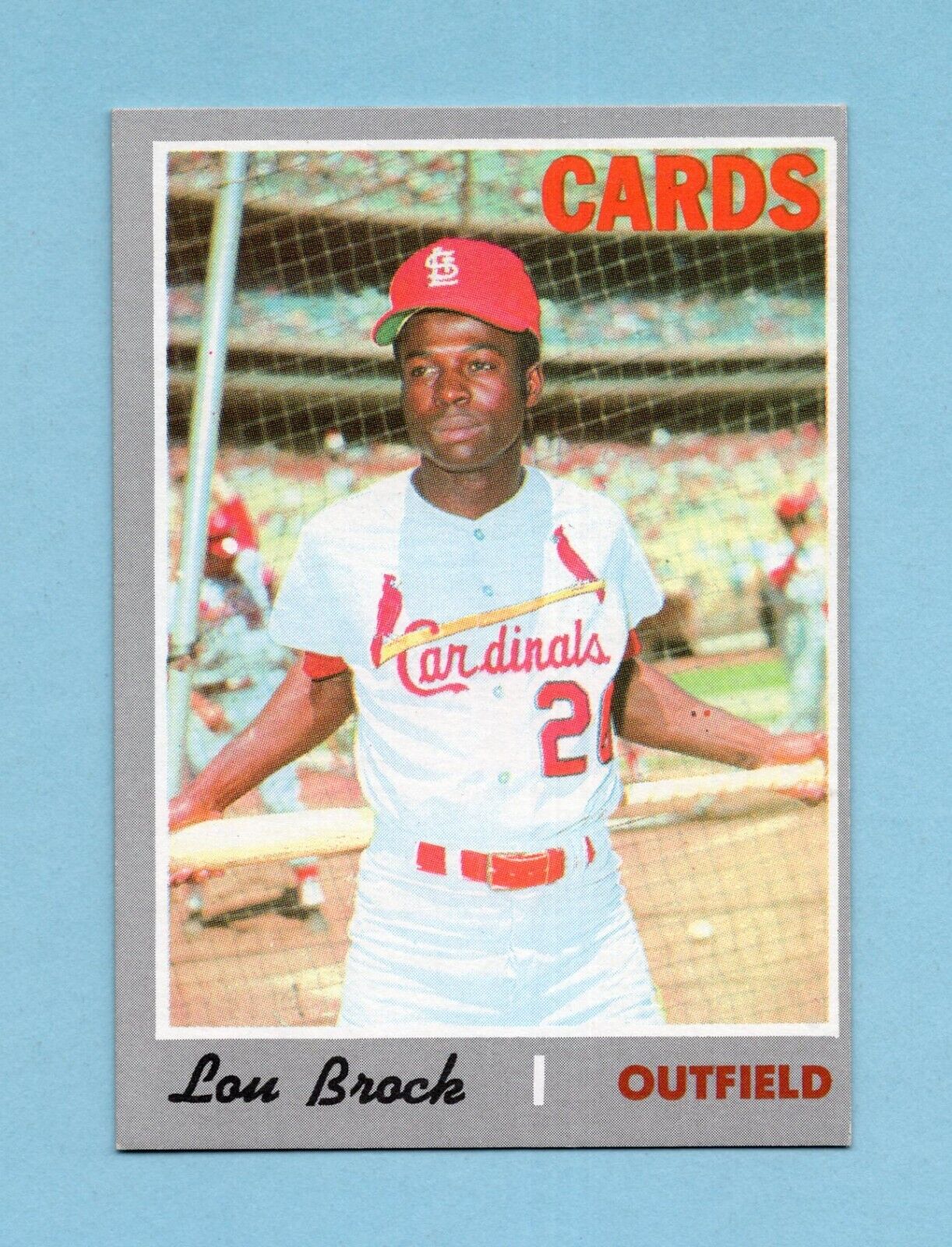 1970 Topps #330 Lou Brock St. Louis Cardinals Baseball Card NM o/c