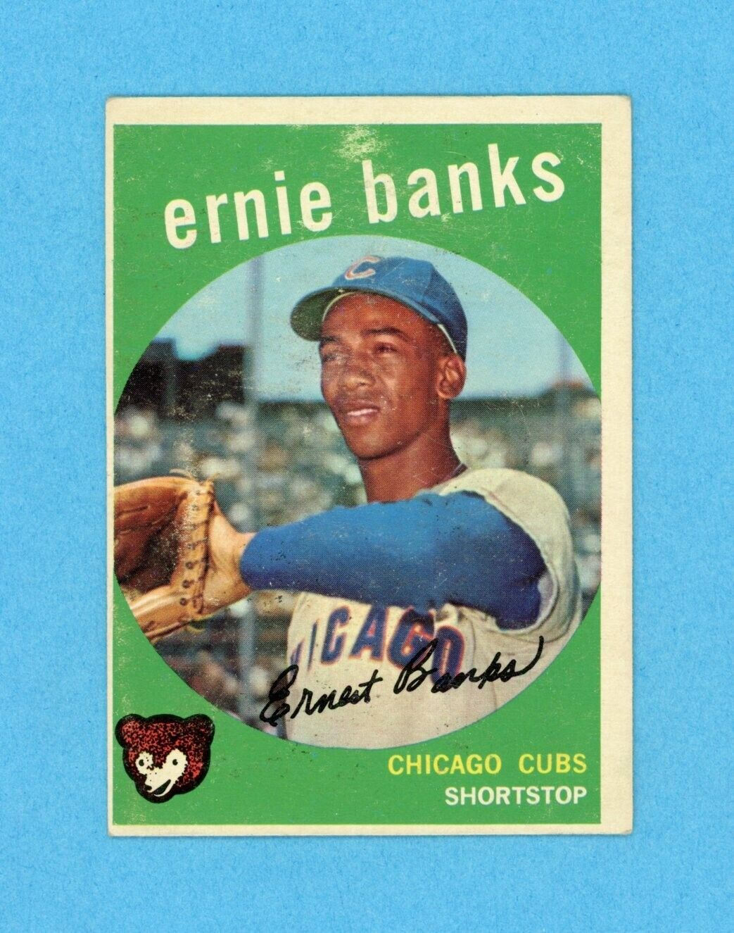 1959 Topps #350 Ernie Banks Chicago Cubs Baseball Card EX o/c