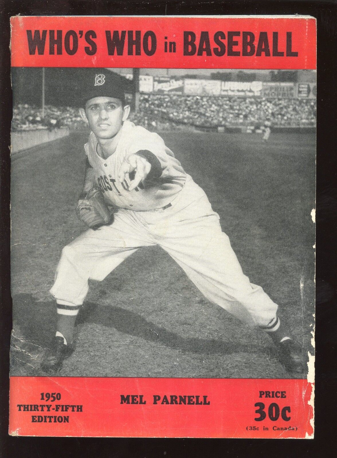 1950 Whos Who in Baseball Mel Parnell Front Cover 