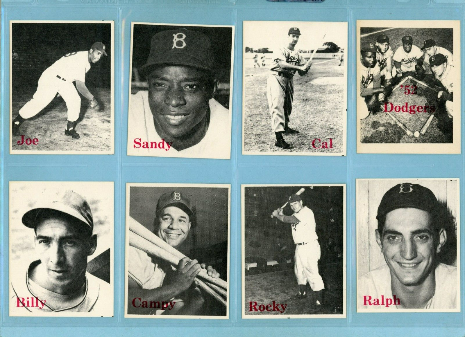 1974 TCMA 1952 Brooklyn Dodgers Set of 40 Baseball Cards NM inc. Jackie Robinson