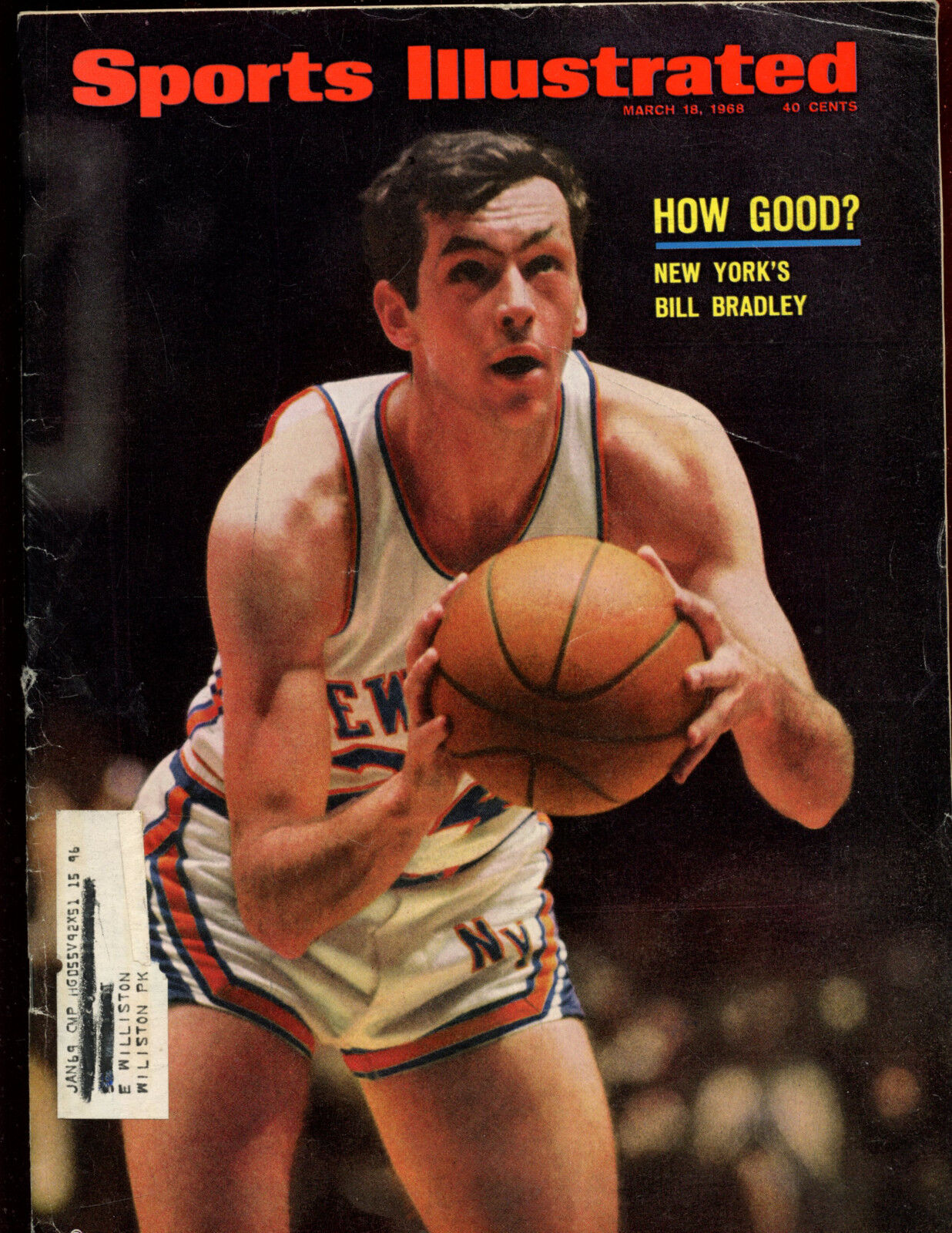 March 18 1968 Sports Illustrated Magazine Bill Bradley Knicks Front Cover EX