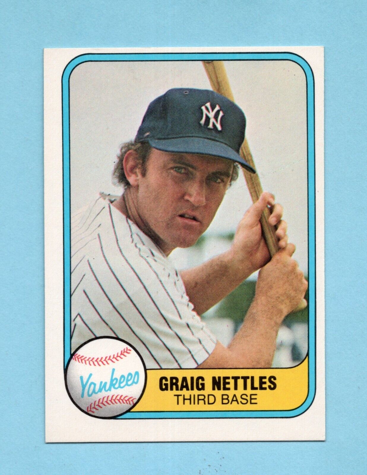 1981 Fleer #87 Graig Nettles New York Yankees Craig Back Baseball Card NM oc vlw