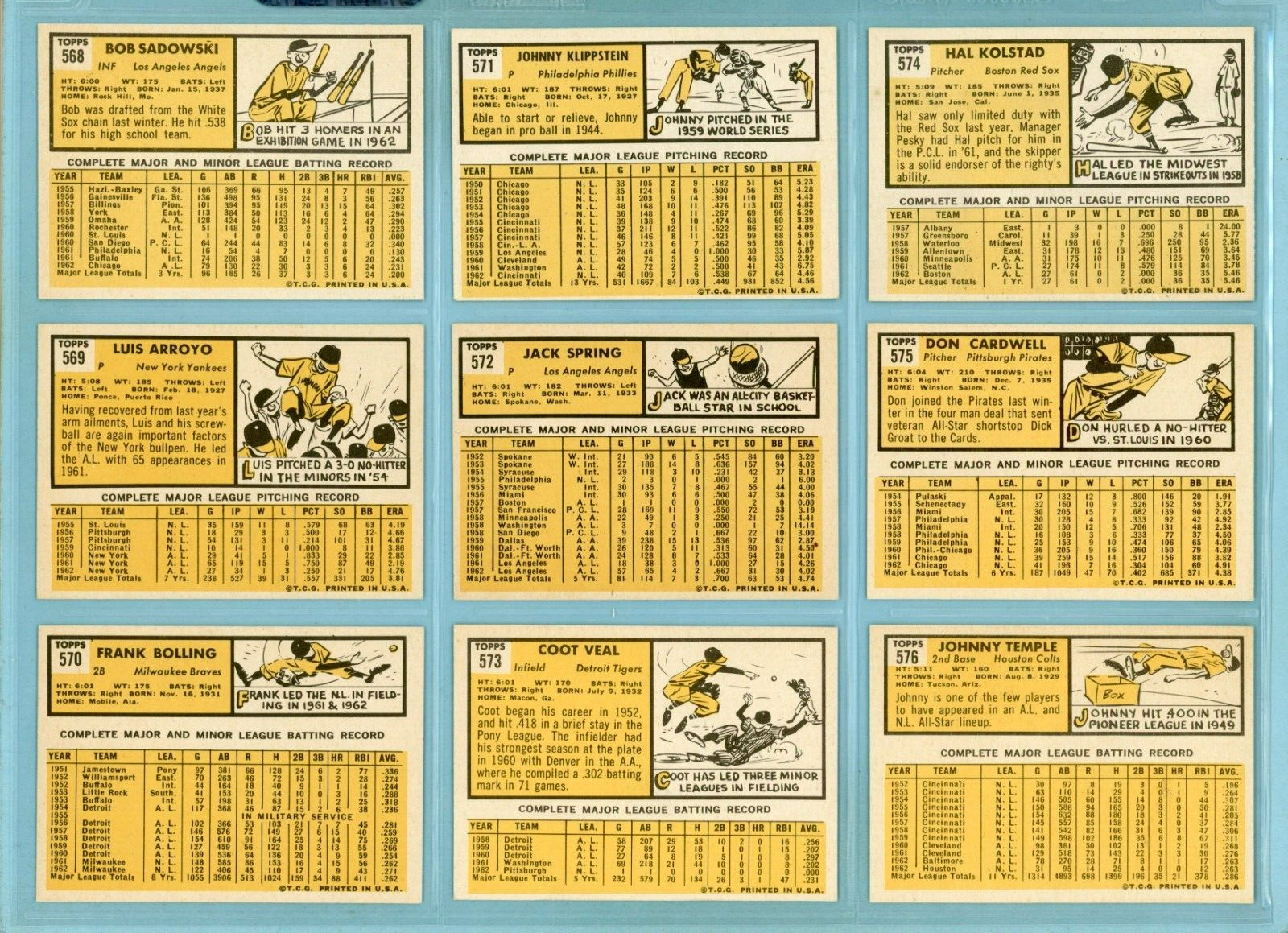 1963 Topps Starter Set Lot of 45 Different High Number Baseball Cards Ex/Mt - NM