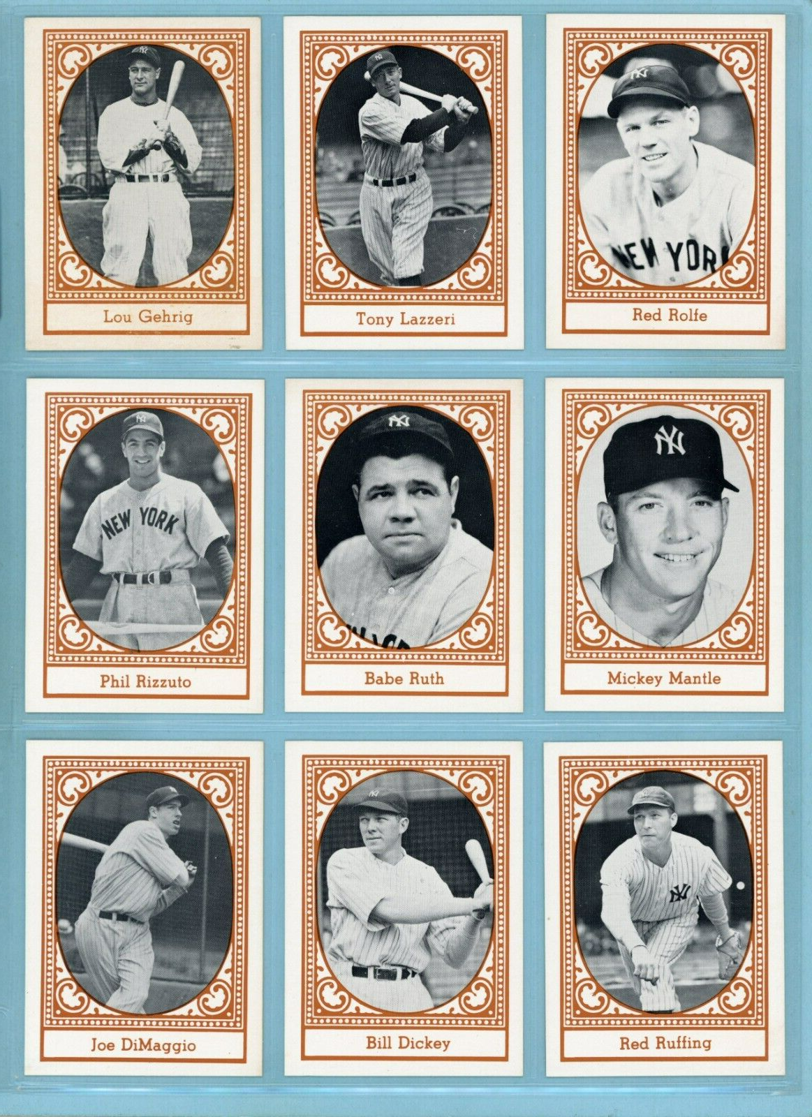 1980 TCMA All-Time New York Yankees Set of 12 Baseball Cards Ex/Mt - NM