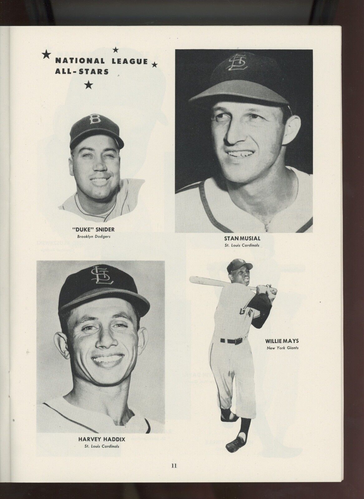 1954 MLB All Star Program at Cleveland Stadium • Unscored 