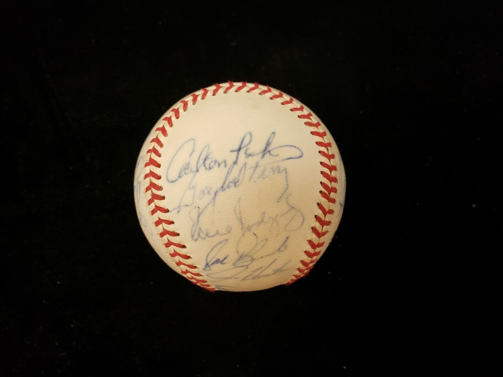 1972 American League All-Stars Autographed NL Baseball - 18 Signatures, 9 HoF!