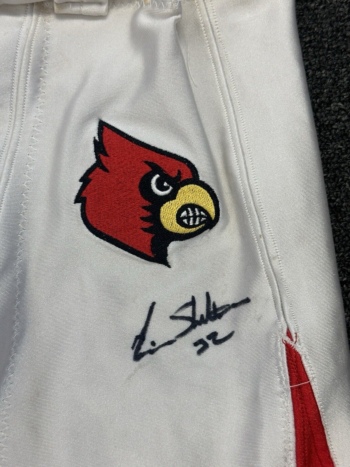 2003 Eric Shelton Louisville RB #32 SIGNED GAME USED NCAA College Football Pants