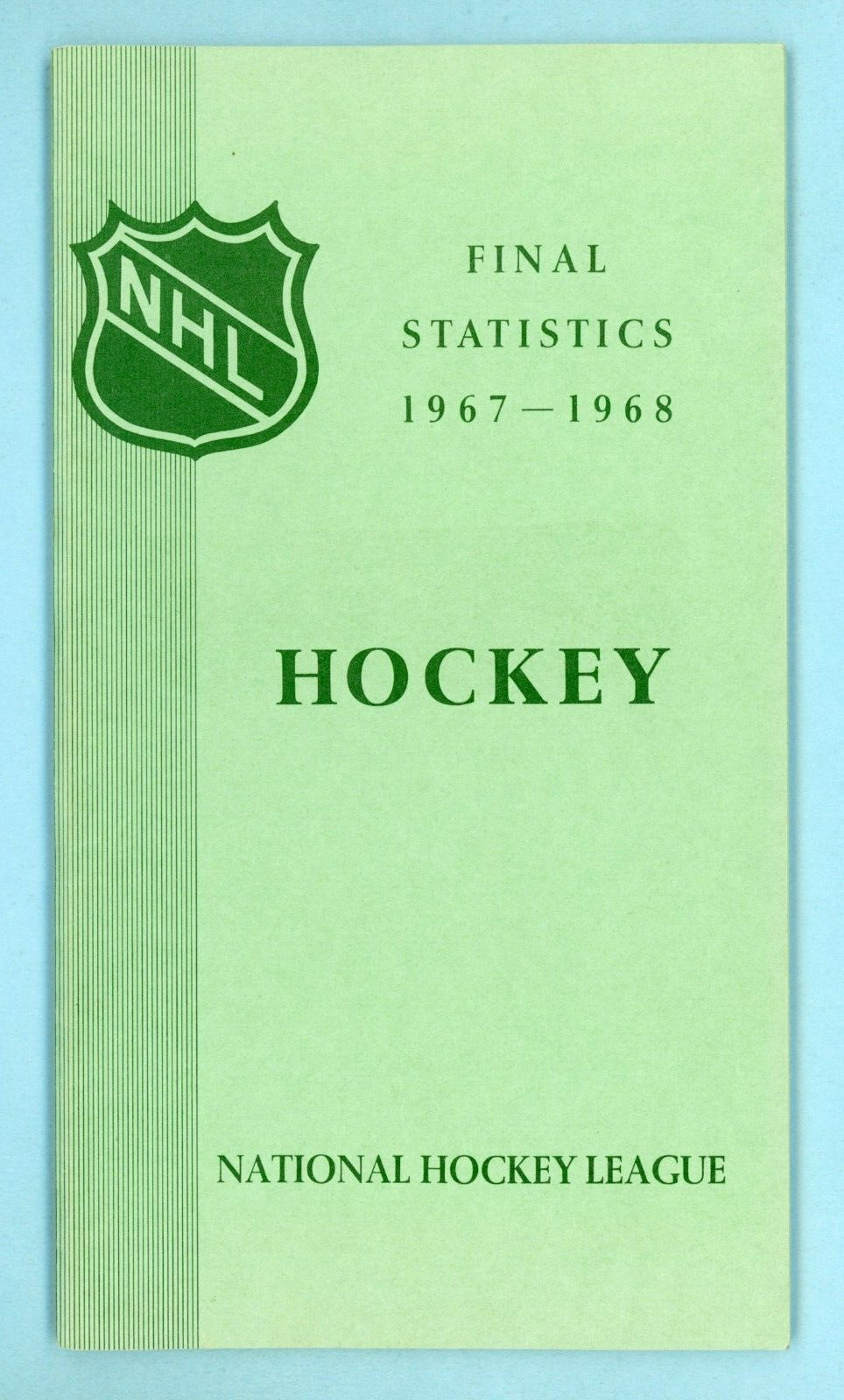 1967-68 Official National Hockey League Final Statistics Booklet/Fold-Out