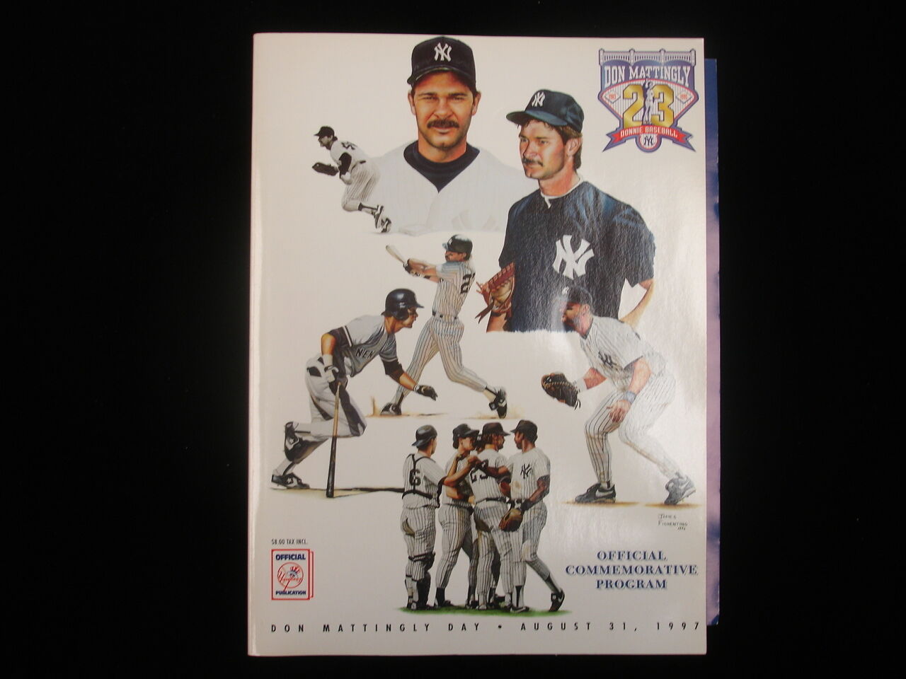 August 31, 1997 Montreal Expos @ NY Yankees Program - Unscored, Mattingly Insert