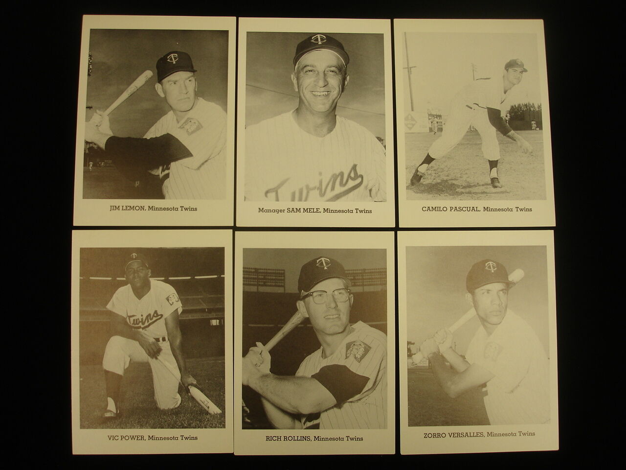 Set of 12 1960's Jay Publishing Minnesota Twins Photographs