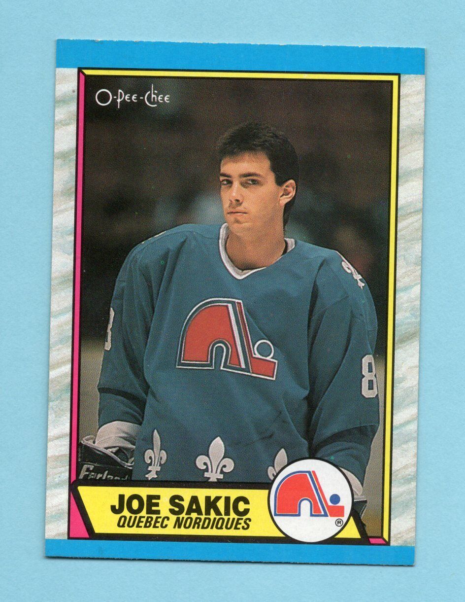 1989-90 O-Pee-Chee #113 Joe Sakic Quebec Nordiques Rookie Hockey Card NM  