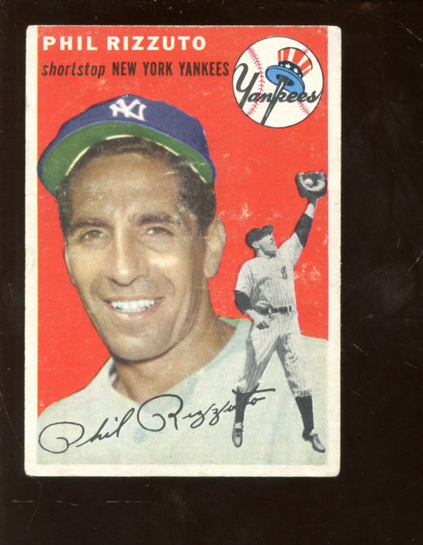 1954 Topps  Baseball Card #17 Phil Rizzuto New York Yankees VG