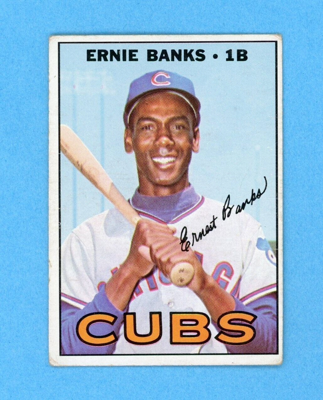 1967 Topps #215 Ernie Banks Chicago Cubs Baseball Card Low Grade