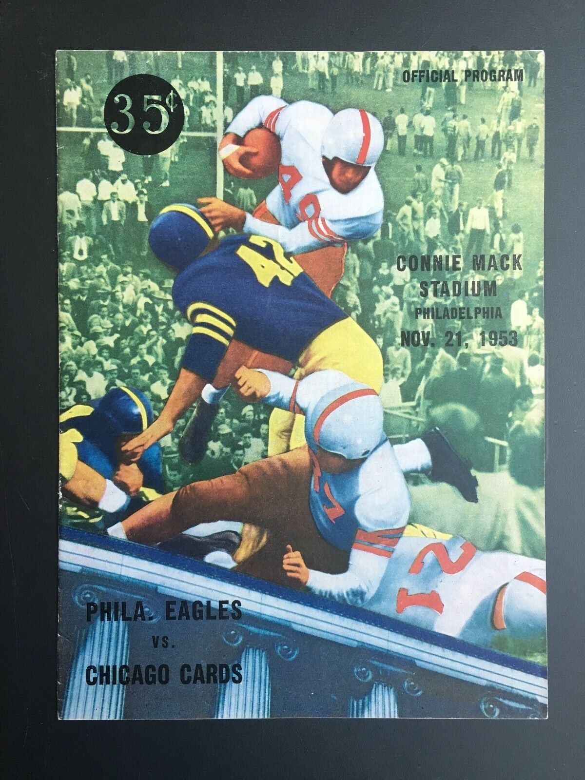 Philadelphia Eagles vs. Chicago Cards Football Program November 21, 1953