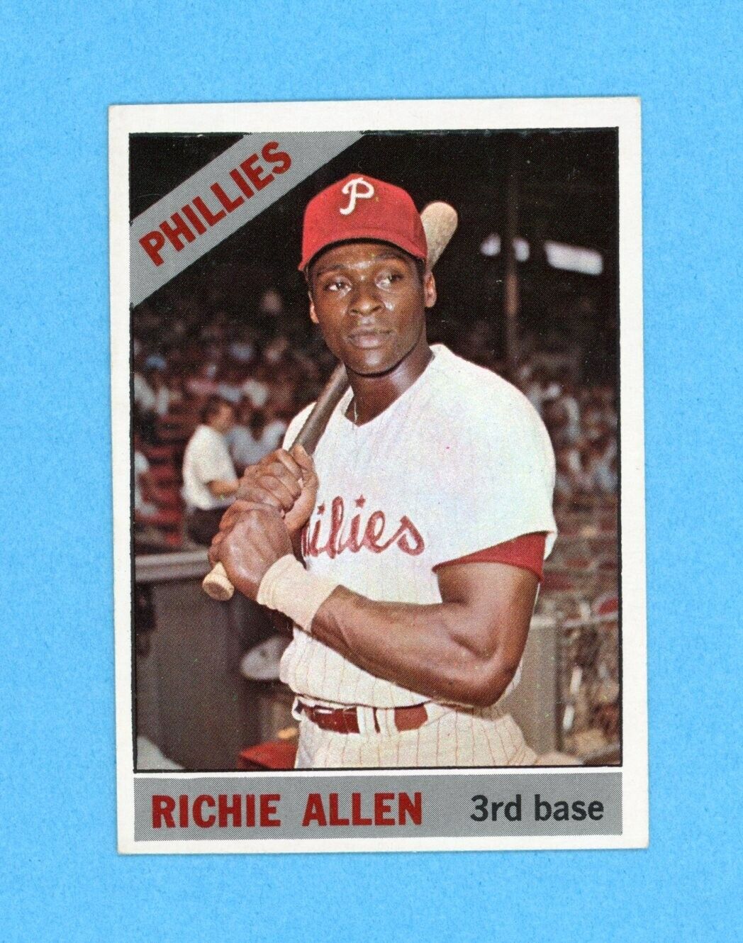 1966 Topps #80 Richie Allen Philadelphia Phillies Baseball Card Ex/Mt