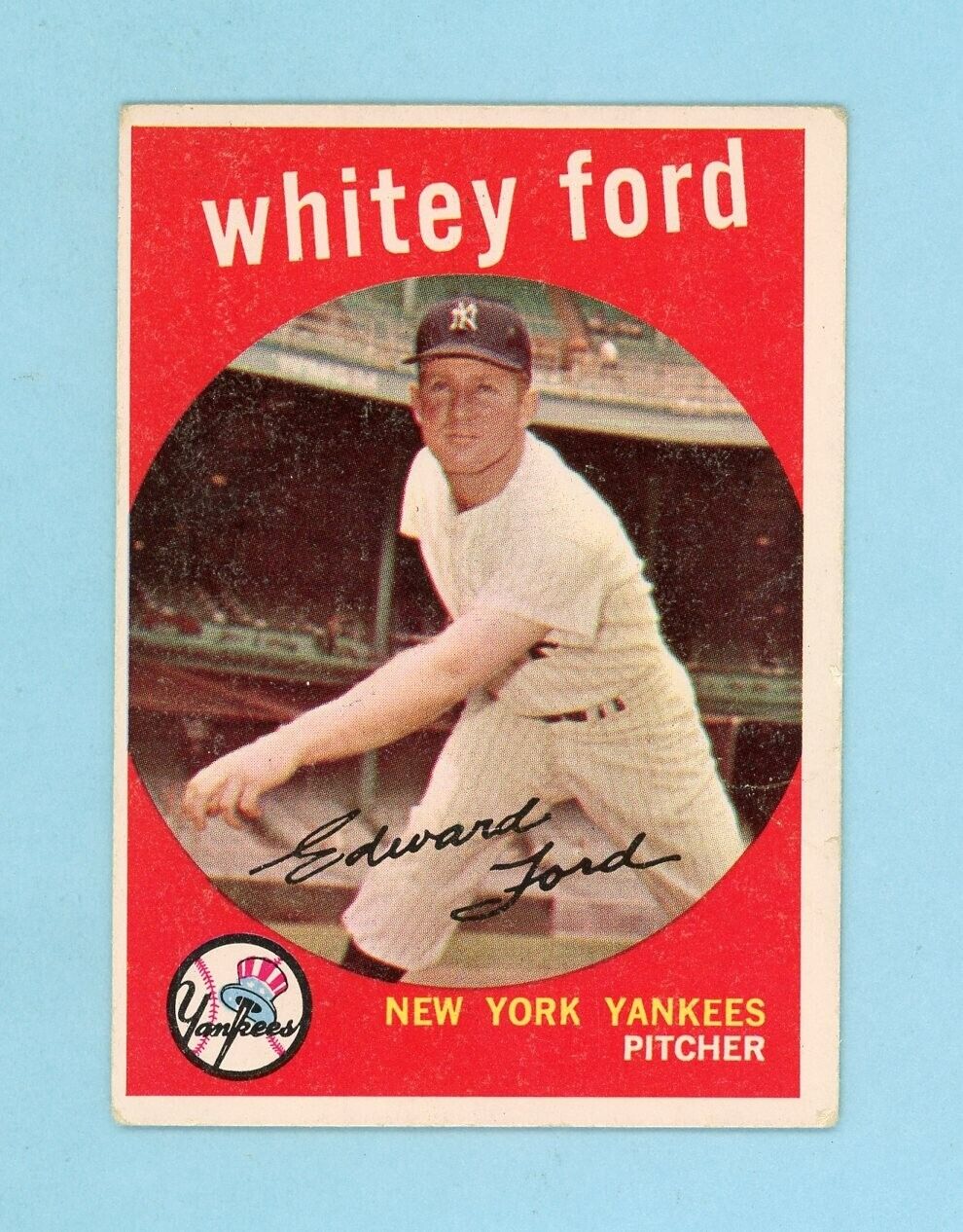 1959 Topps #430 Whitey Ford New York Yankees Baseball Card Vg/Ex wrks rs