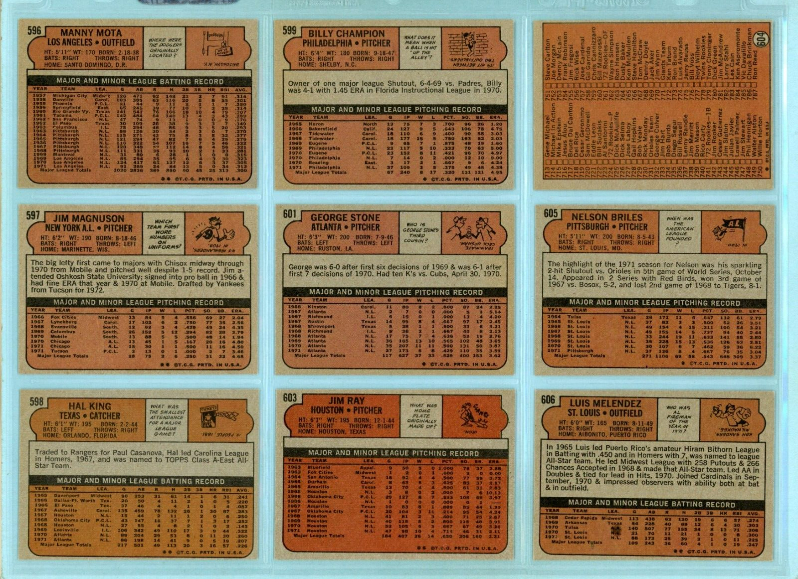 1972 Topps Starter Set Lot of 115 Diff Semi-High Number Baseball Cards Ex/Mt-NM