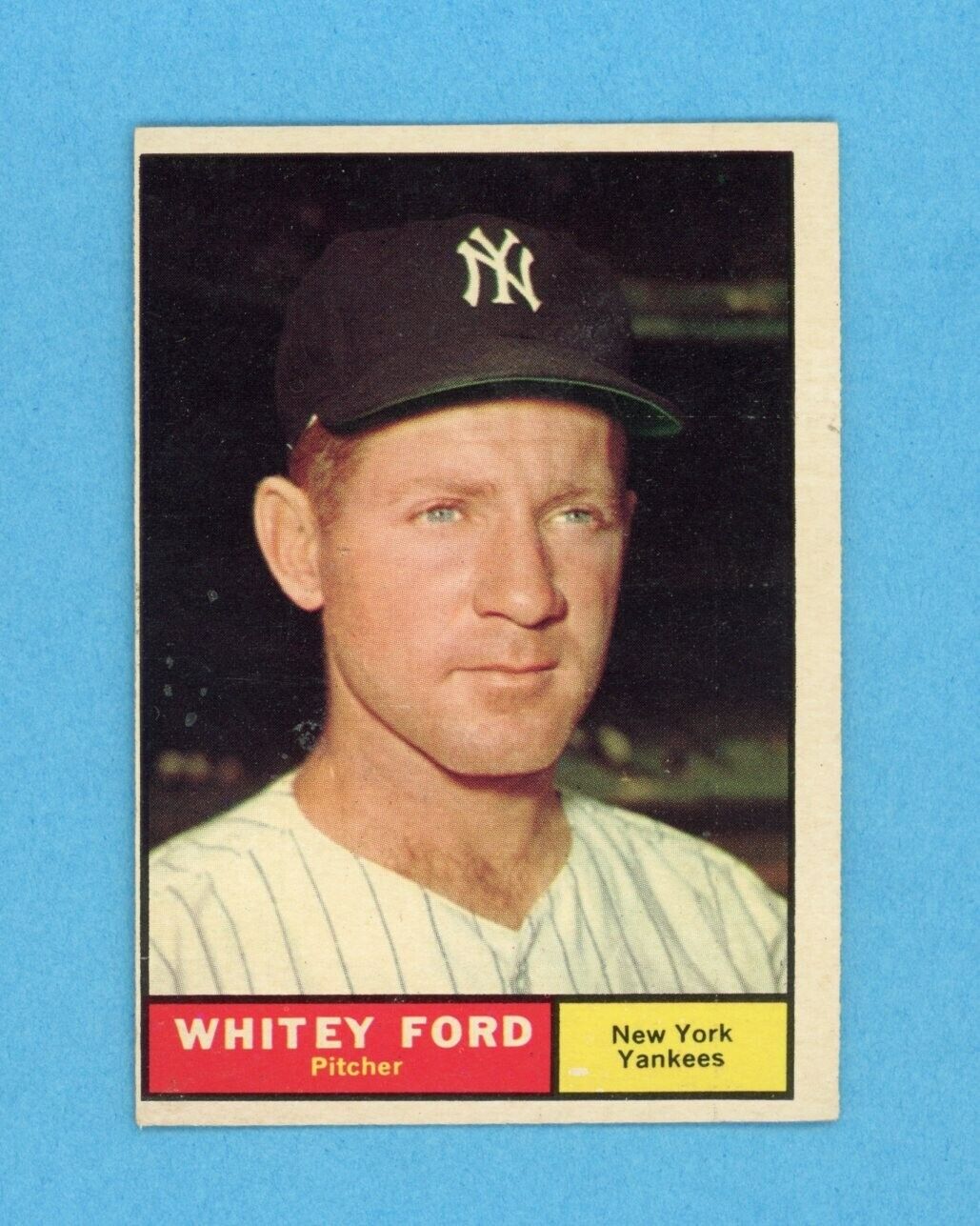 1961 Topps #160 Whitey Ford New York Yankees Baseball Card Ex/Mt o/c