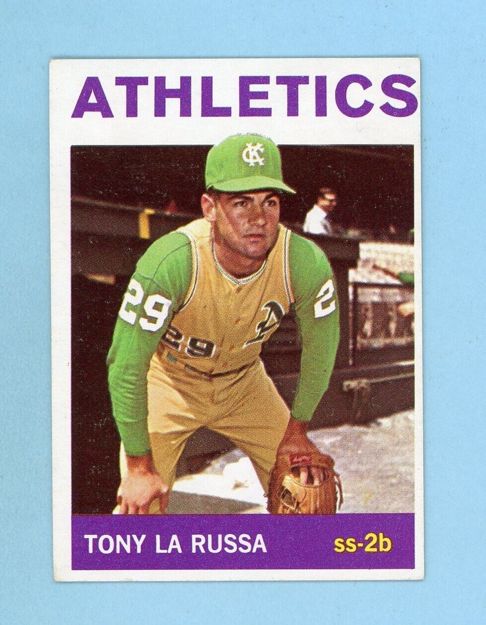 1964 Topps #244 Tony La Russa KC Athletics Rookie Baseball Card EX+ - Ex/Mt o/c