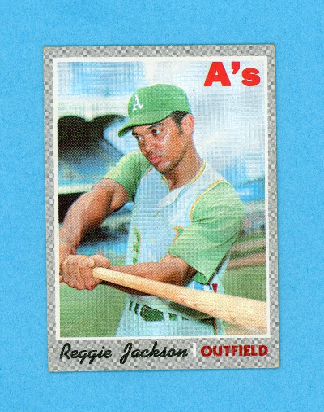 1970 Topps #140 Reggie Jackson Oakland A's Baseball Card Low Grade