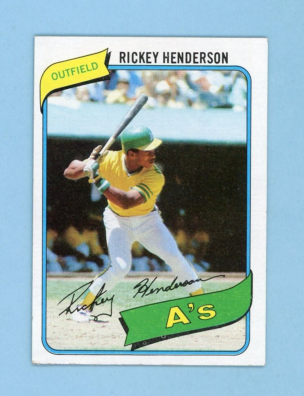 1980 Topps #482 Rickey Henderson Oakland A's Rookie Baseball Card Ex+ - Ex/Mt