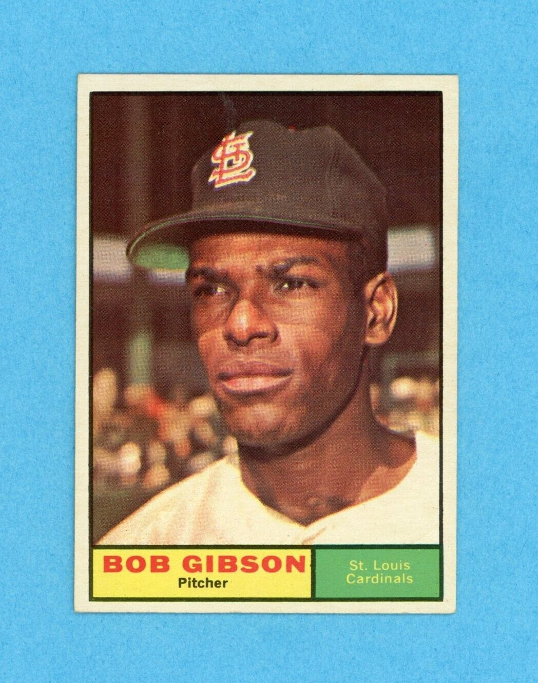 1961 Topps #211 Bob Gibson St. Louis Cardinals Baseball Card E++-E/M ap vls sb