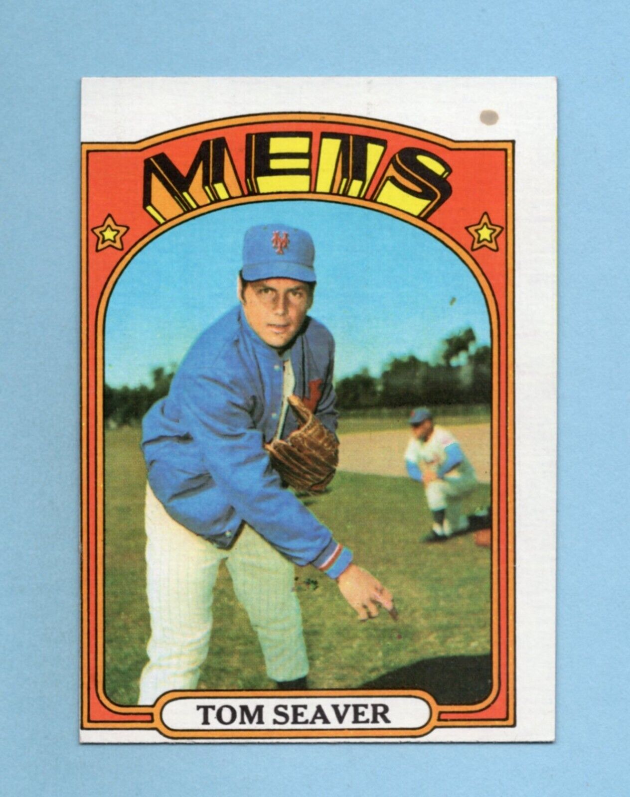 1972 Topps #445 Tom Seaver New York Mets Baseball Card NM o/c stain