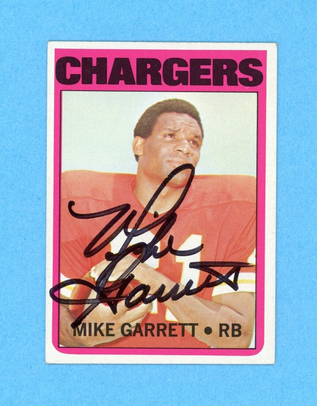 Mike Garrett San Diego Chargers 1972 Topps #241 Autographed Football Card