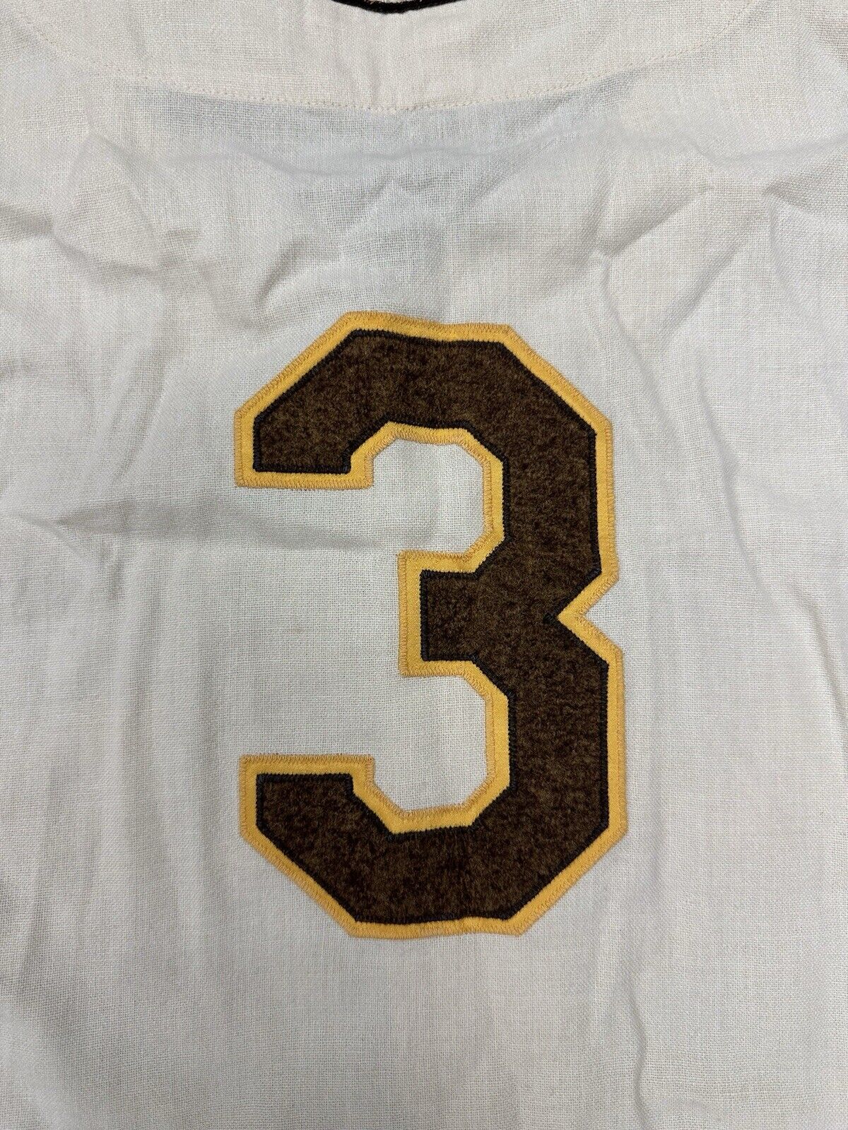 1969 R. Davis San Diego Padres 1st Year GAME USED Home Flannel Jersey #3 w/ MLB