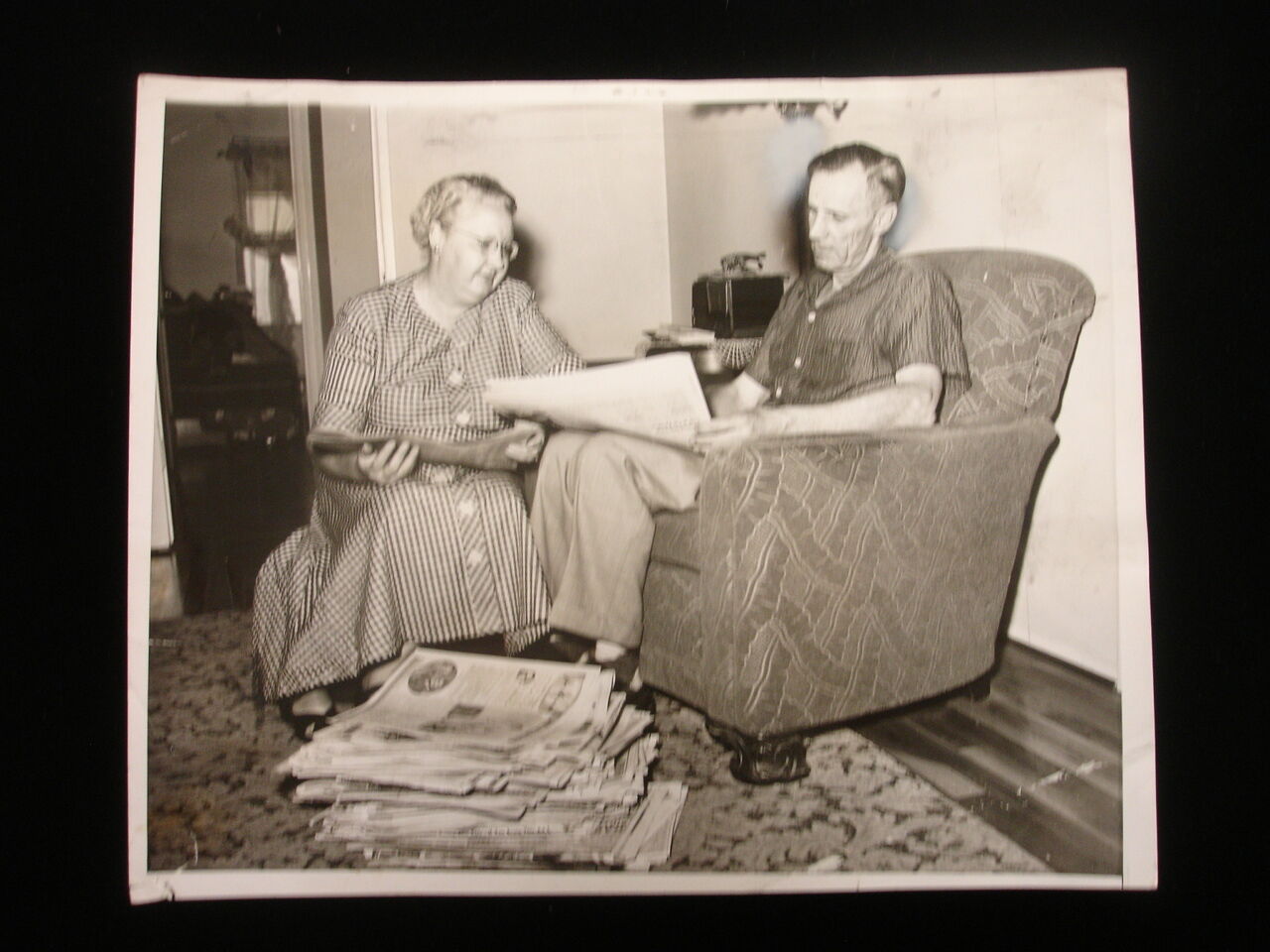 July 13, 1954 Duke Snider's Parents Wire Photograph - 8" x 10"