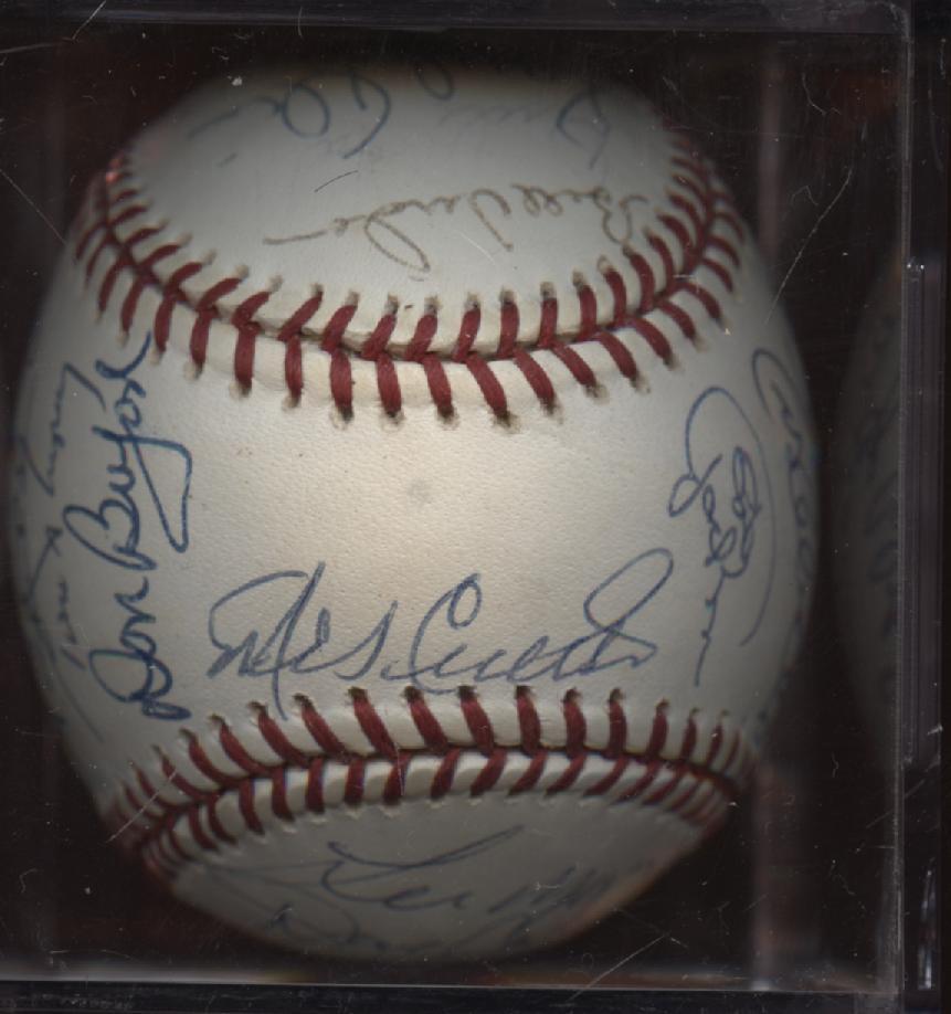 Old Timers Signed Baseball 27 Signatures JSA LOA