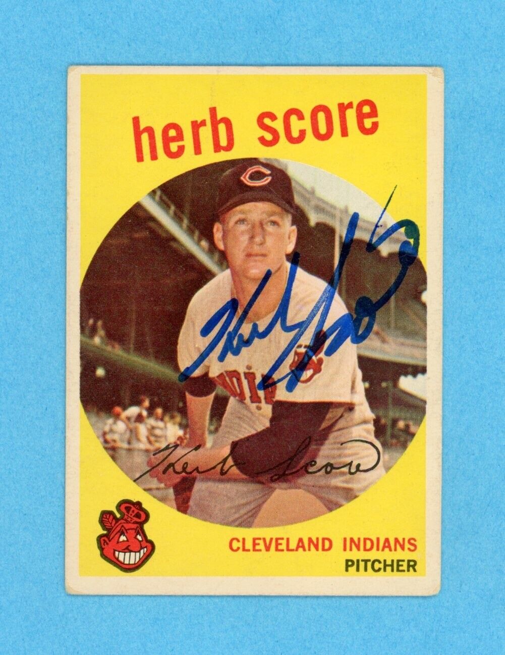 Herb Score Signed 1959 Topps Card #88 • Auto with B&E Hologram