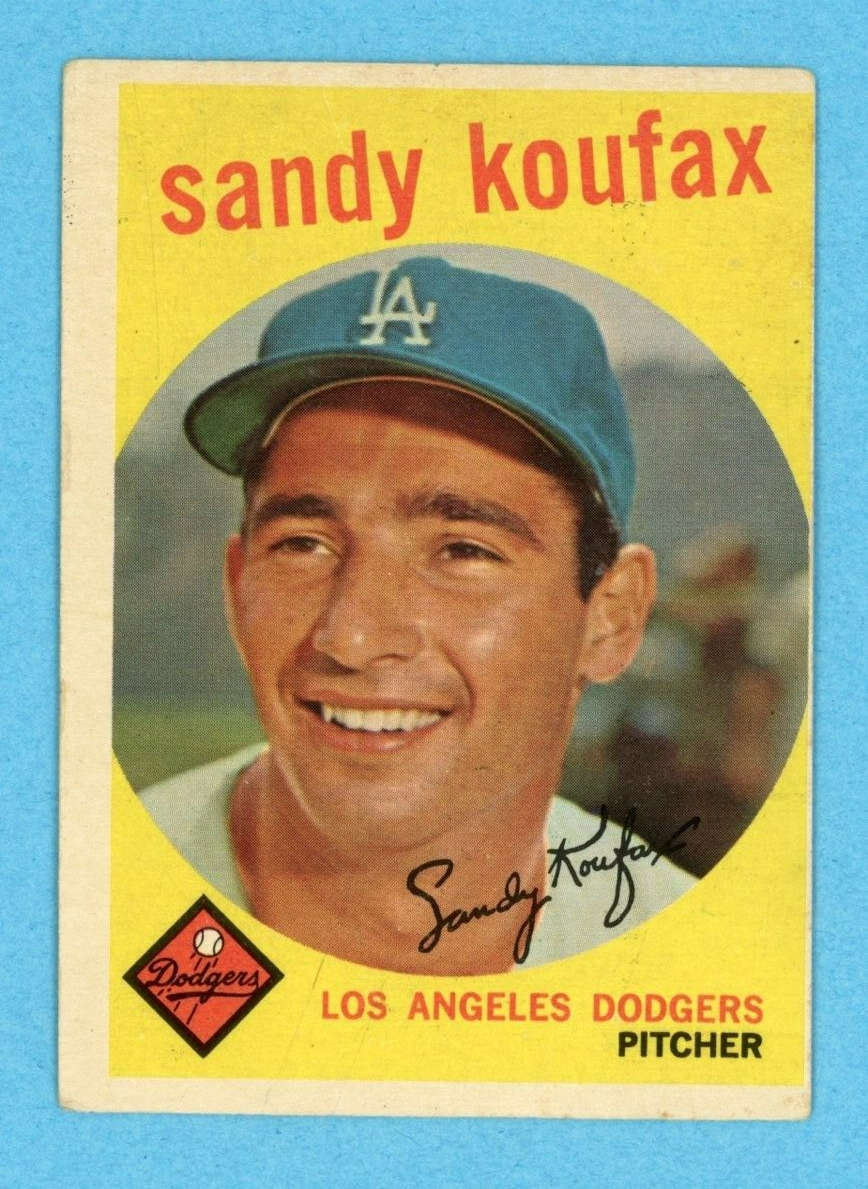 1959 Topps #163 Sandy Koufax Los Angeles Dodgers Baseball Card Vg-Vg+ lwc