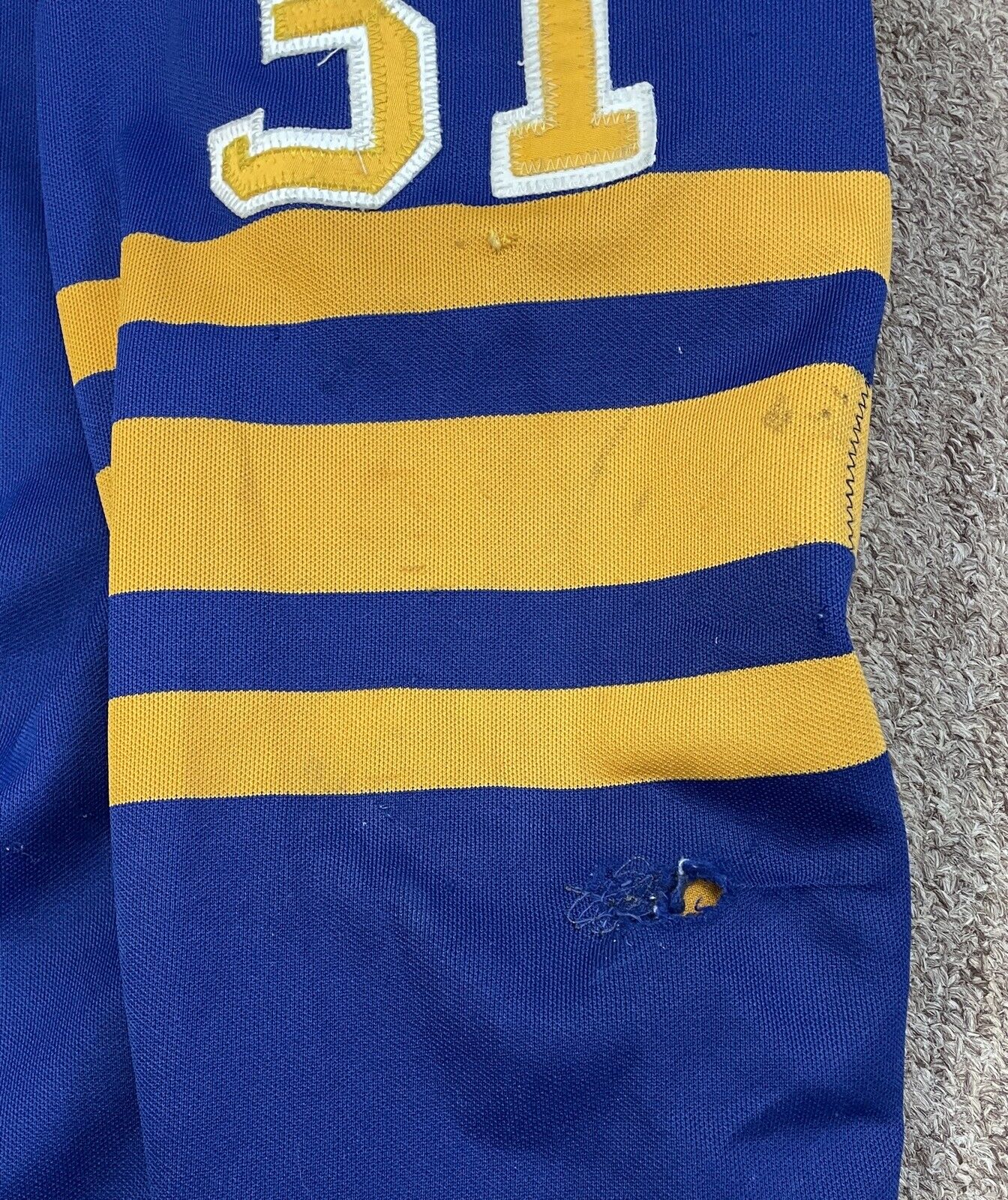 Mid-Late 80s Buffalo Sabres Daren Puppa Game Used Jersey • Goaltender