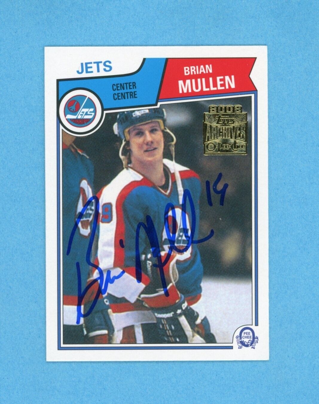 Brian Mullen 2001-02 Topps/OPC Archives #30 Autographed Hockey Card