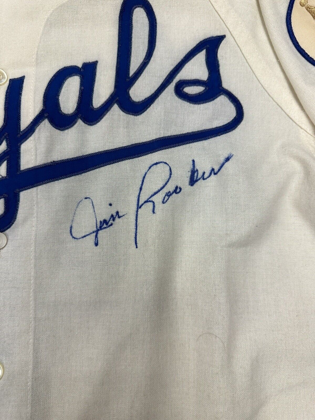 1972 Jim Rooker Kansas City Royals GAME USED SIGNED Home Flannel Jersey #25