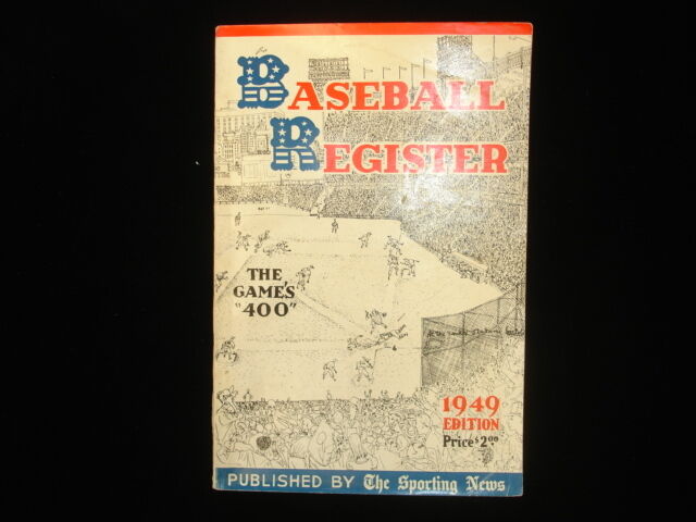 1949 Edition of The Sporting News Baseball Register EX