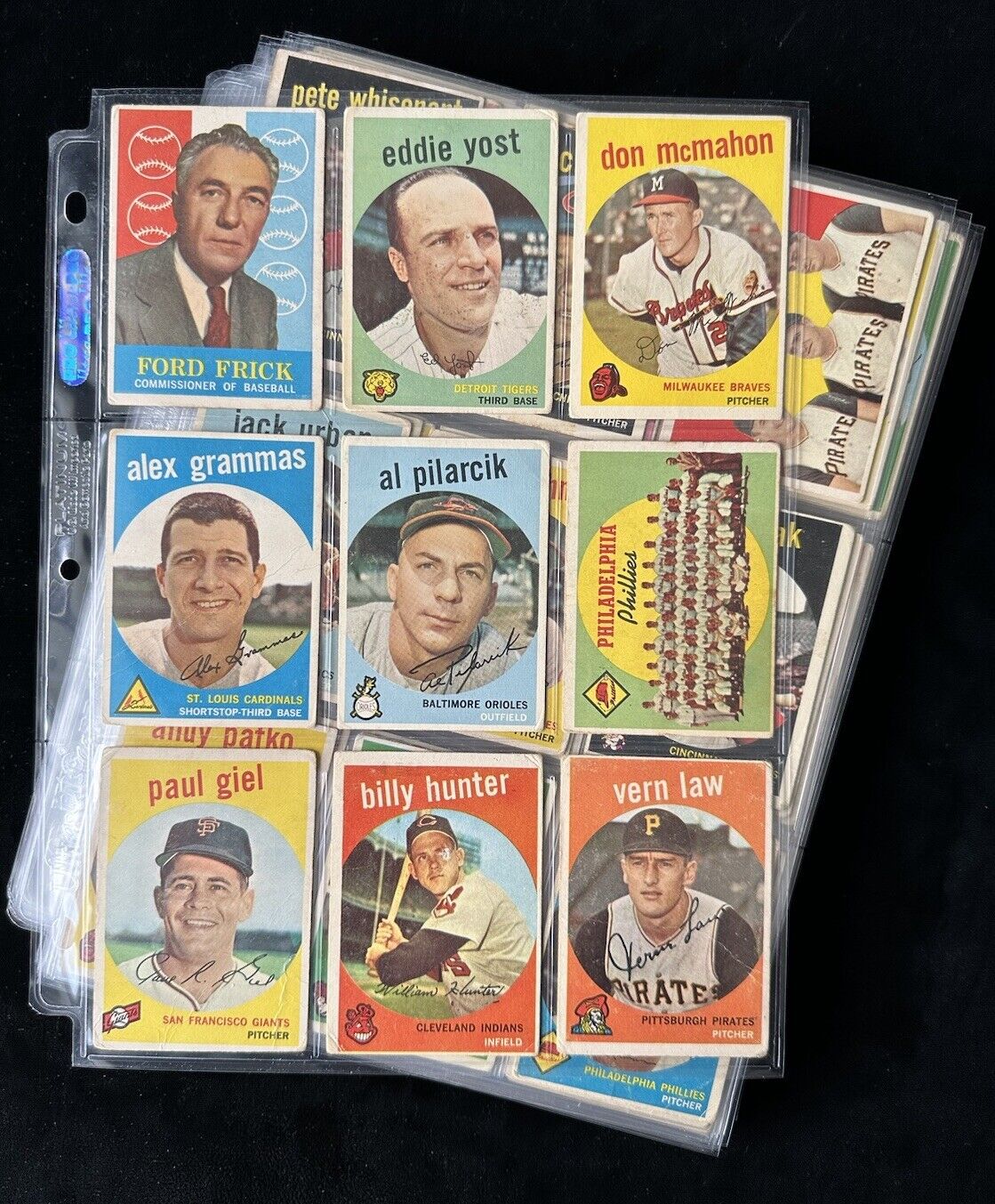 1959 Topps Starter Set Lot of 270 Diff. Baseball Cards w/ 15 HOFers- Low Grade