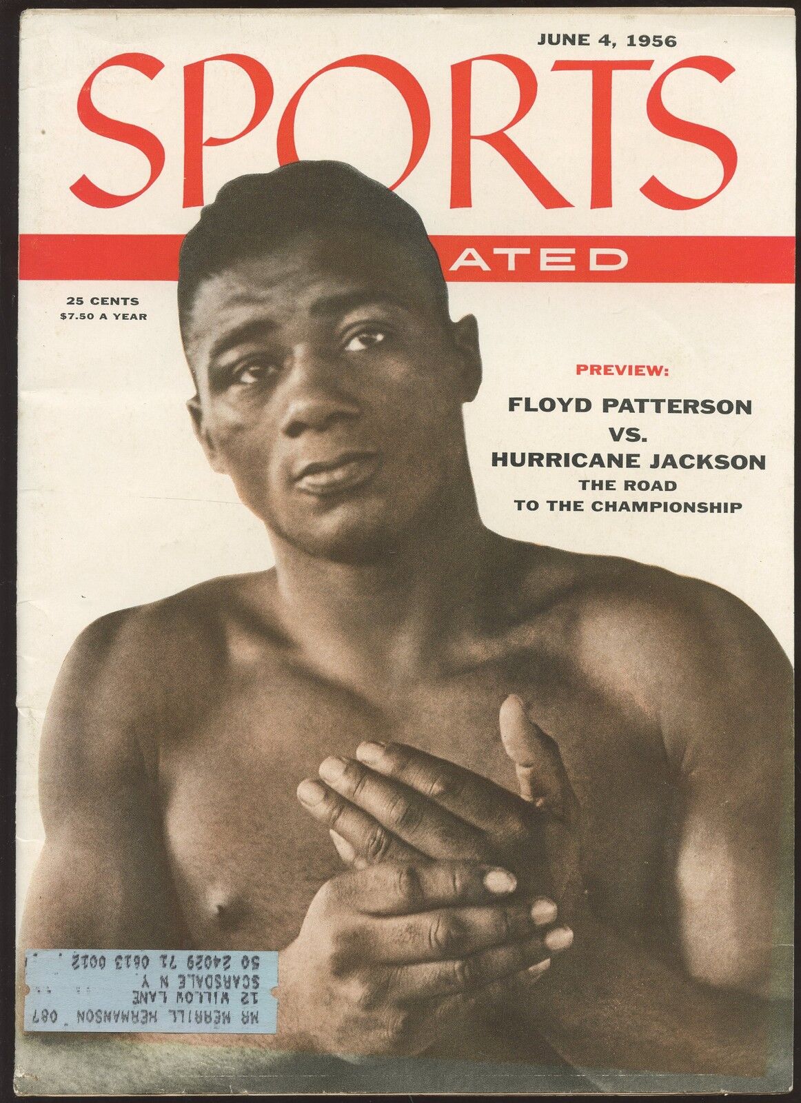 June 4 1956 Sports Illustrated Magazine Floyd Patterson on Front Cover EX+