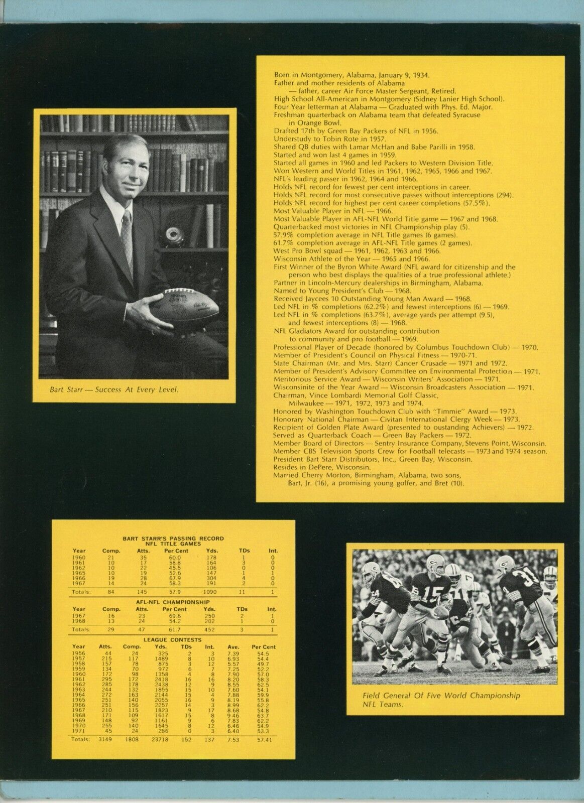 Bart Starr Marketing Brochure